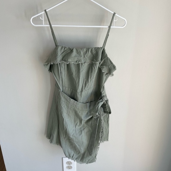Princess Polly Rally Playsuit Khaki Sage Green Romper - US Size 6 - NWT - Picture 13 of 14